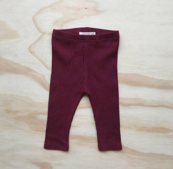 bel&amp;bow - Ribbed Leggings Basic Berry