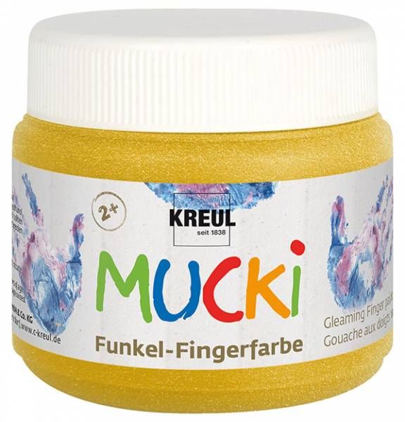KREUL - MUCKI Funkel-Fingerfarbe Goldschatz , 150 ml