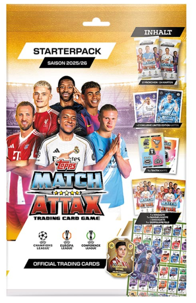 Topps - UEFA Champions League Match Attax 2025/2026 TC – Starter-Set