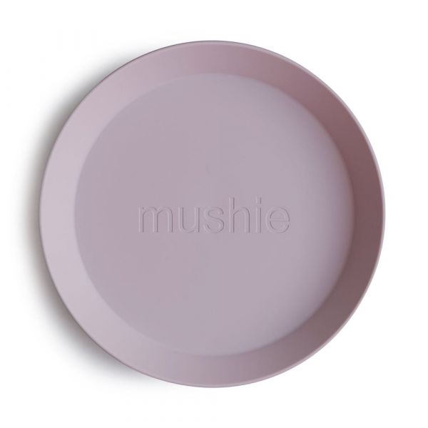 Mushie - 2er Set Teller rund Soft Lilac