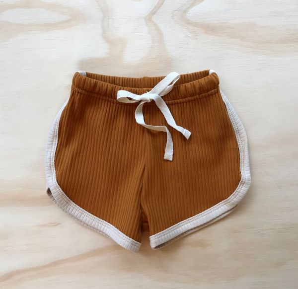 bel&amp;bow - Ribbed Shorts Mustard