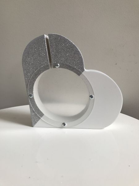 Devine Design - Love Heart Kasse weiss silber