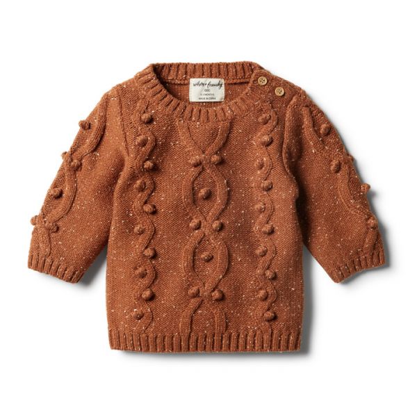 wilson &amp; frenchy - Toasted Pecan Strick Pullover Baubles