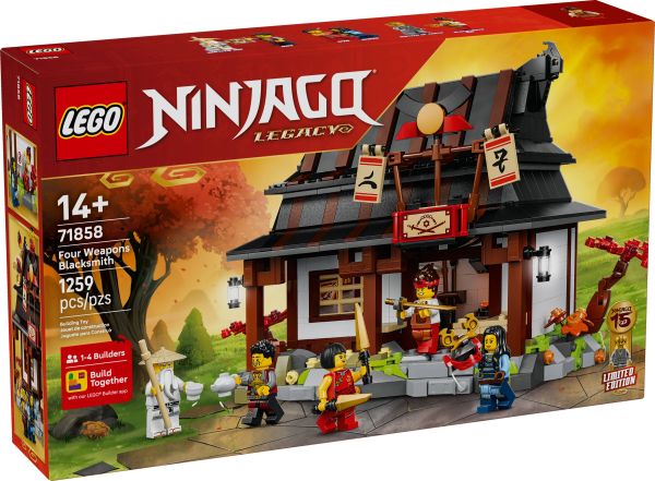 LEGO® Ninjago 71858 - 15-jähriges Jubiläum der Vier-Waffen-Schmiede