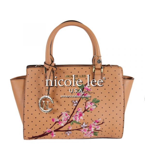 Nicole Lee - Handtasche &quot;Kayley Floral&quot; camel